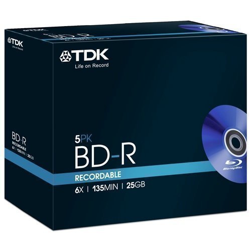 TDK Blu-ray BD-R 25GB 6X 5-pack