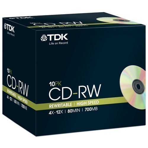 TDK CD-RW 4-12X 80min 18000 10-pack