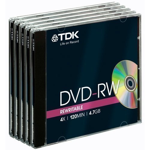 TDK DVD-RW 4.7GB 5-pack