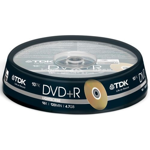 TDK DVD+R LightScribe 10-pack