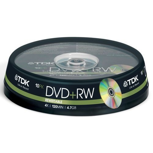 TDK DVD+RW 4.7GB 4x 10-pack