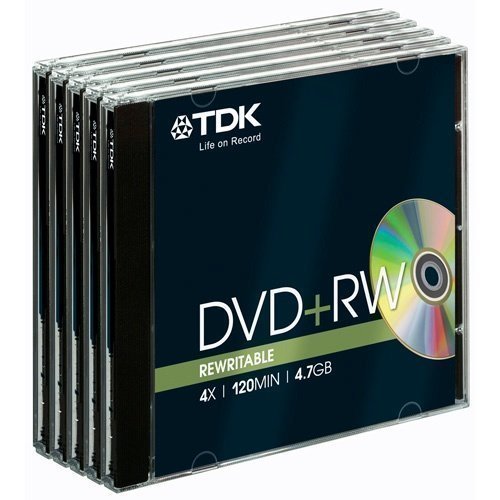 TDK DVD+RW 4.7GB 5-pack