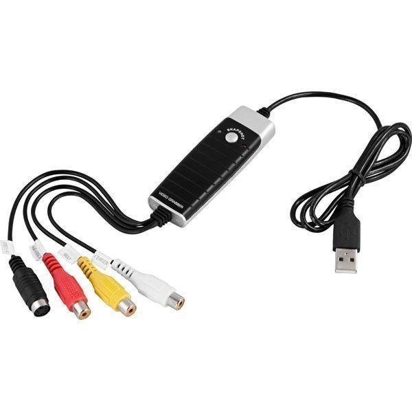 USB 2.0 Videosieppari MPEG-1/2/4 720x576 ääni/kuva musta/hopea