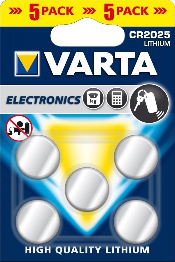 Varta Electronics Cr2025 Paristo 5-Pakkaus