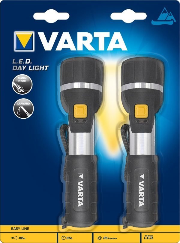 Varta Led Day Light Taskulamppu 2 Kpl / Pkt