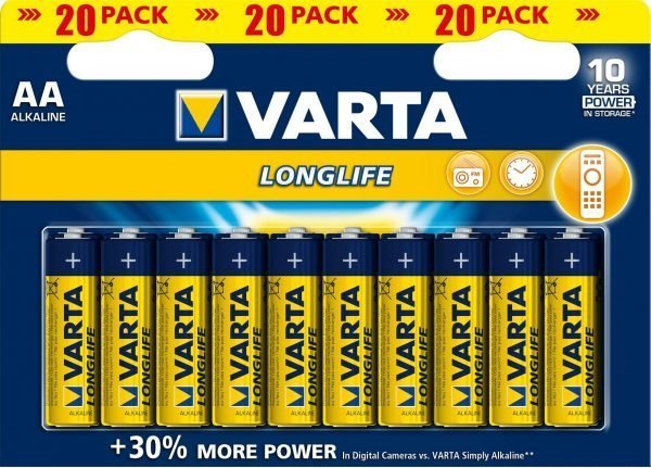 Varta Longlife Aa Paristo 20-Pakkaus