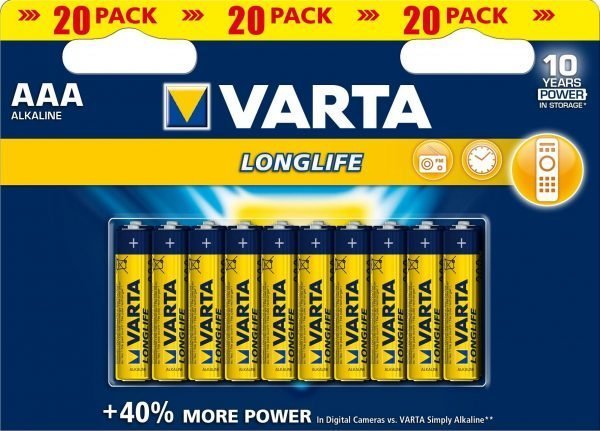 Varta Longlife Aaa Paristo 20-Pakkaus