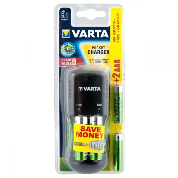 Varta Pocket Charger 4 X 2100 Mah Aa + 2 X 800 Mah Aaa Laturi