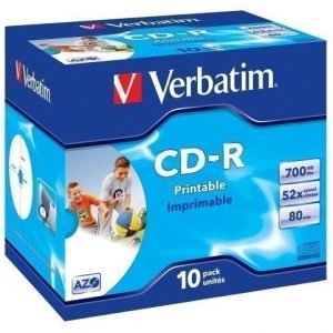 Verbatim CD-R Verbatim 52x 10p P. 80m/700MB JC Printable