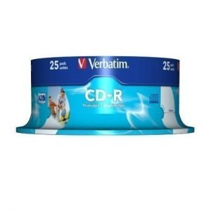 Verbatim CD-R Verbatim 52x 25p 80 min/700 MB Spindle ID Brand Printable