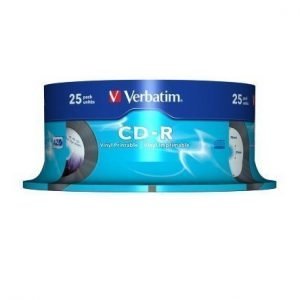 Verbatim CD-R Verbatim 52x 25p 80min./700MB AZO Vinyl Printable Spindel