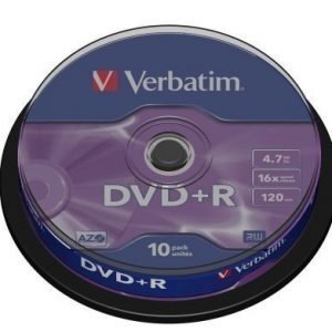 Verbatim DVD+R Verbatim 4.7GB 16X 10-pack Spindel