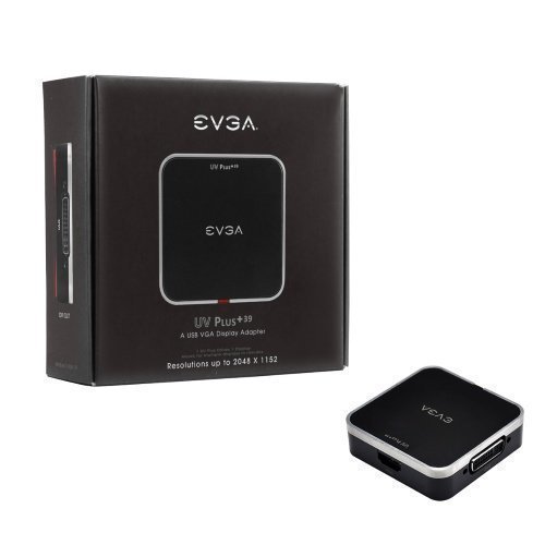 Videocard-Acc EVGA UV Plus+ 39 Omvandlar USB till 1xDVI 1xHDMI (anslut extra skärm/TV/Proj) 1920x1200