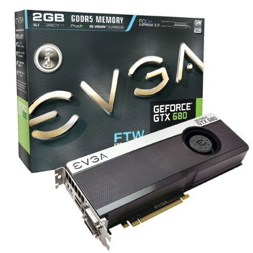 Videocard-PCI-Express-NVIDIA EVGA GeForce GTX 680 FTW 2GB DDR5 2xDVI HDMI DisplayPort PCIe