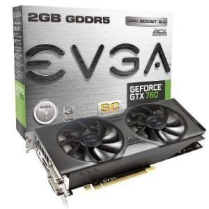 Videocard-PCI-Express-NVIDIA EVGA GeForce GTX 760 OC 2GB DDR5 (1072 Mhz) ACX 2xDVI HDMI DisplayPort PCIe