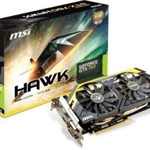 Videocard-PCI-Express-NVIDIA MSI GeForce GTX 760 OC HAWK 2GB DDR5 2xDVI HDMI DisplayPort PCIe