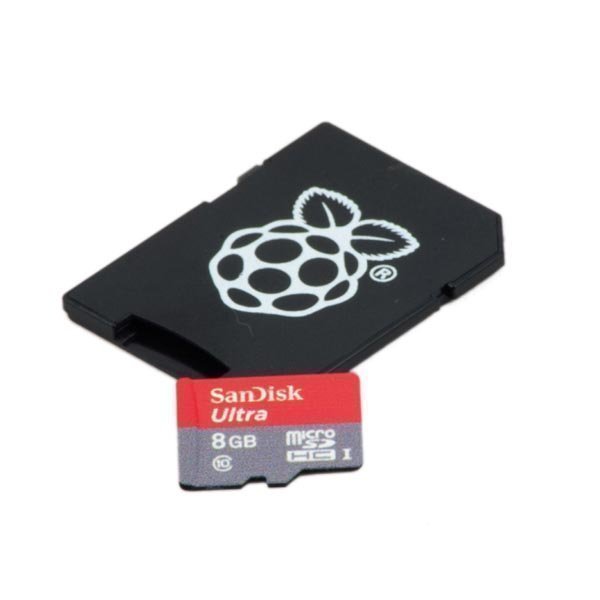Virallinen RPi-kortti 8GB MicroSD class10 SD-sovitin esiasenn. Linux