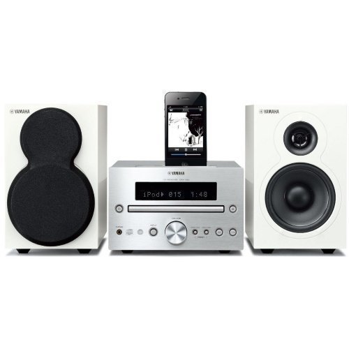 Yamaha MCR332SIWH Microsystem Silver/White iPod Docking