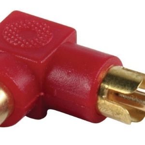 adapteriiliitin angled RCA uros - RCA naaras (kullattu)