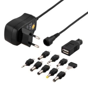 hakkurivirtalähde 100-240 V AC > 3-12 V DC 600 mA musta