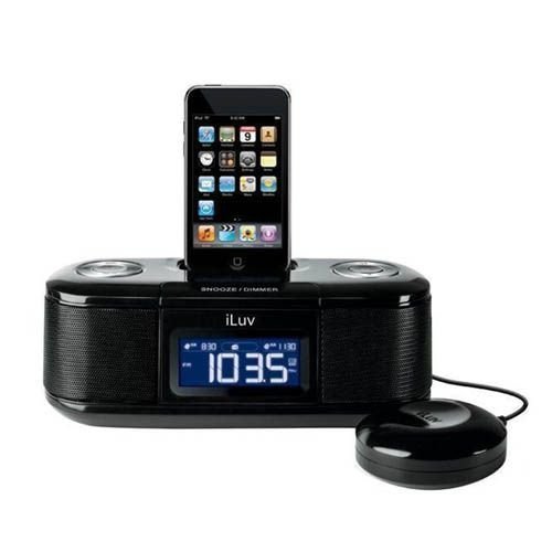 iLuv iMM153 iPod Alarm Clock Black iPod Docking