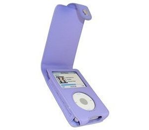 iPod Classic iGadgitz Nahkainen Läppäkotelo Violetti