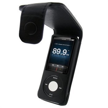 iPod Nano 5G iGadgitz Nahkakotelo Musta
