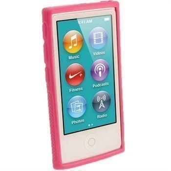 iPod Nano 7G iGadgitz Clip'N'Go TPU-Suojakotelo Pinkki