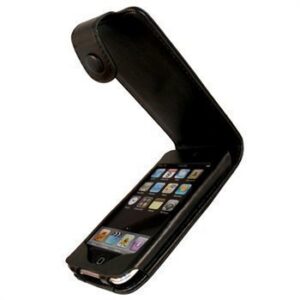 iPod Touch 2G Touch 3G iGadgitz Nahkainen Läppäkotelo Musta