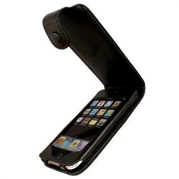 iPod Touch 2G Touch 3G iGadgitz Nahkainen Läppäkotelo Musta