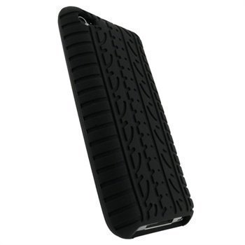 iPod Touch 4G iGadgitz Tyre Tread Design Silicone Case Black