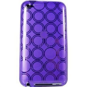 iPod Touch 4G iGadgitz Ympyräkuvioitu TPU-Suojakotelo Violetti
