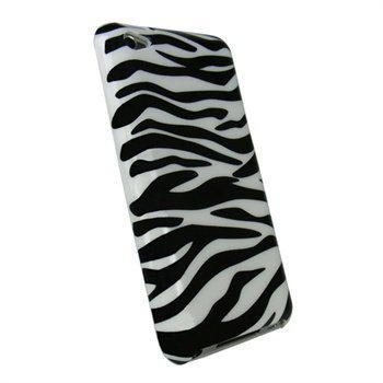 iPod Touch 4G iGadgitz Zebra Hard Cover Black / White