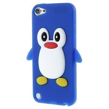 iPod Touch 5G 3D Penguin Silikoninen Suojakuori Tummansininen